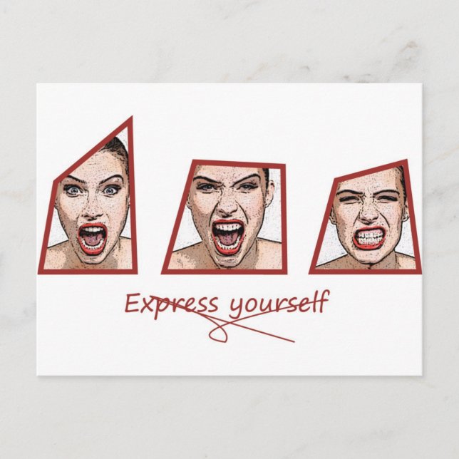 Express yourself postcard (Front)