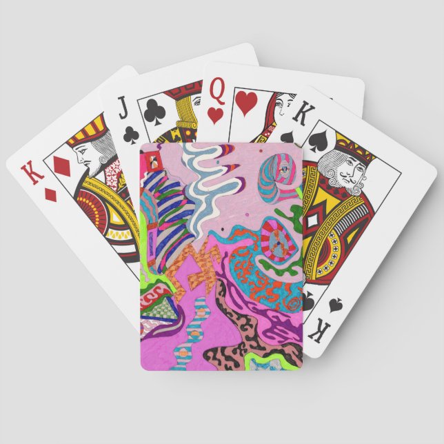 "Expression Fantastic" Abstract Art Playing Cards (Back)