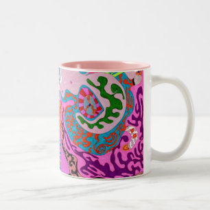 Expression Fantastic, abstract Two-Tone Coffee Mug