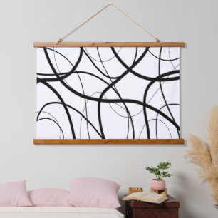Expression in Black and White  Hanging Tapestry