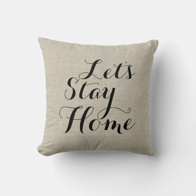 Expression Rustic Linen Look Throw Pillow (Front)