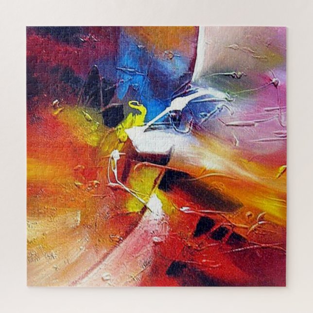 Expressionist Abstract Style Painting Contemporary Jigsaw Puzzle (Vertical)