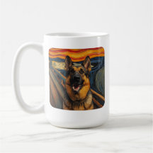 Expressionist Angst Painting German Shepherd