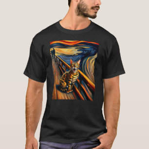 Expressionist Artsy Bengal Cat Artistic Bengal Ca T-Shirt