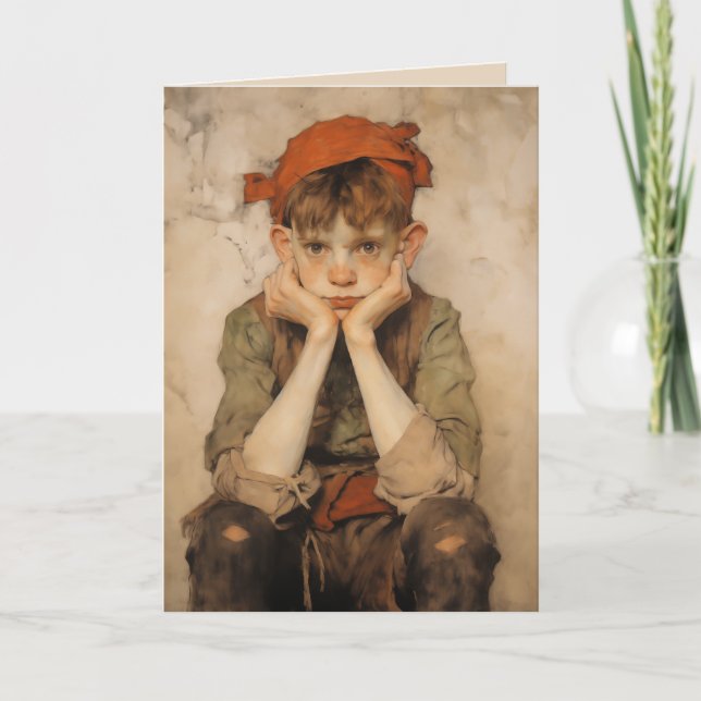 Expressionist Christmas Elf 2 Card (Front)