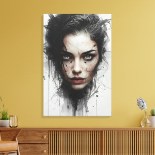 Expressionist Color Portrait Canvas Print
