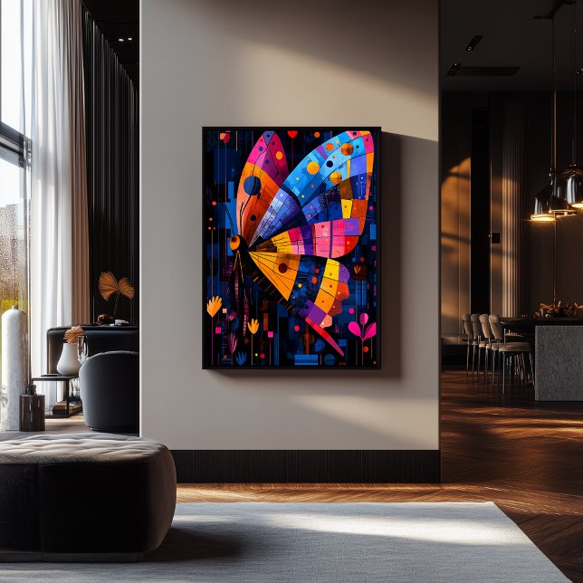 Expressionist Geometry Butterfly – Vibrant Art Poster (Creator Uploaded)