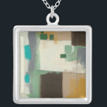 Expressionist Painting with Heavy Brush Strokes Silver Plated Necklace<br><div class="desc">Fans of Kandinsky,  Pollack,  or Rothko will love this expressionist painting. Debate your friends about the use of colour,  or what emotions the heavy brush strokes are meant to convey. Whatever you do,  purchase one today!</div>