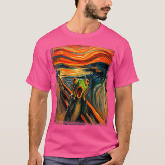 Expressionist Scream For Frog Lovers Artistic Frog T-Shirt