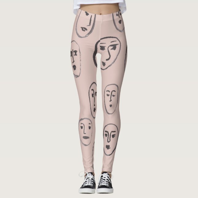 Expressions of Faces Leggings (Front)