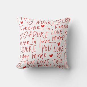 Expressions of Love in Red Cushion