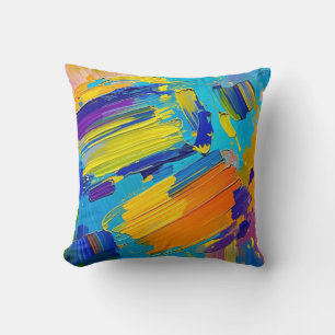 Expressive abstract art design  cushion