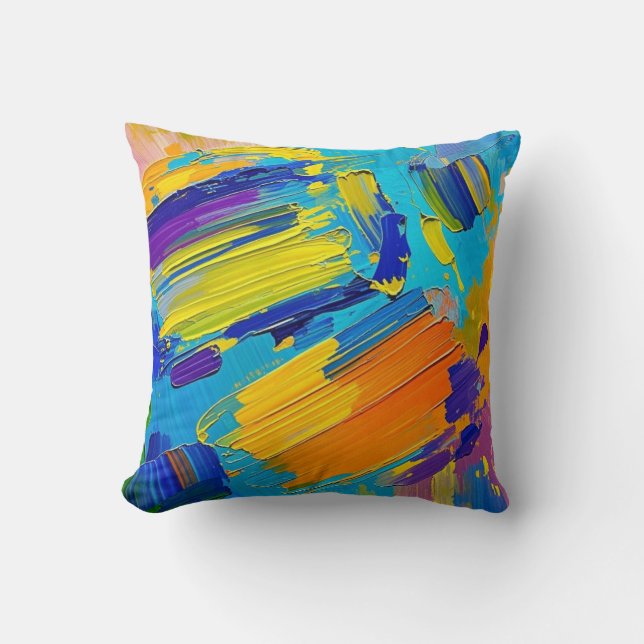 Expressive abstract art design  cushion (Front)