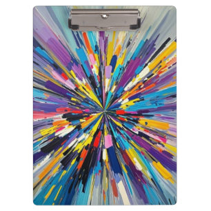 Expressive abstract art design wall decor poster clipboard