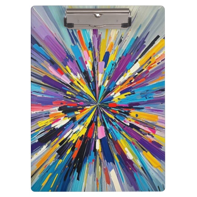 Expressive abstract art design wall decor poster clipboard (Front)