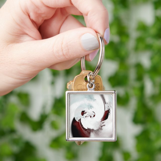 Expressive abstract background key ring (Hand)
