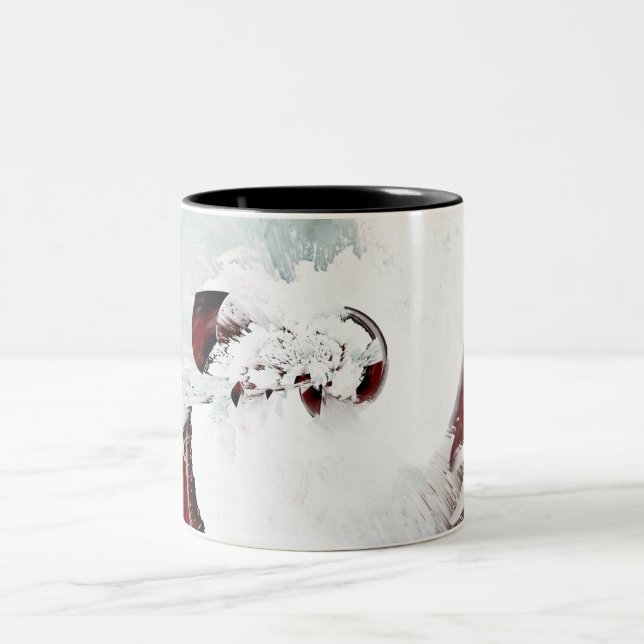 Expressive abstract background Two-Tone coffee mug (Center)