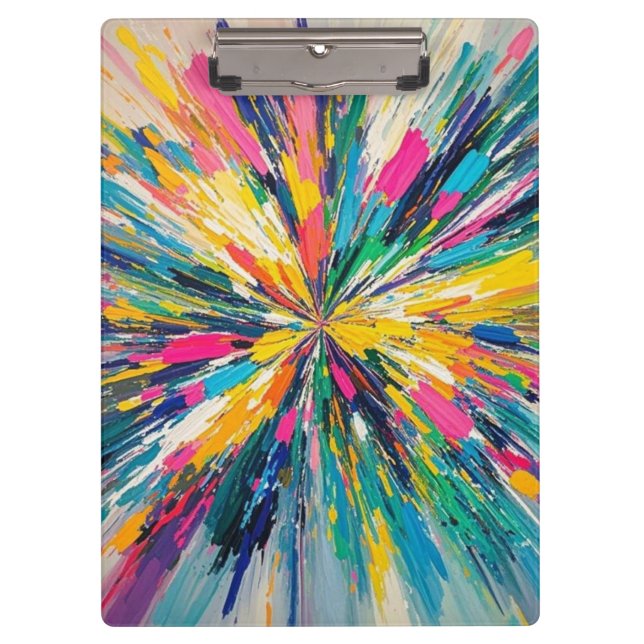 Expressive abstract colourful wall art poster deco clipboard (Front)