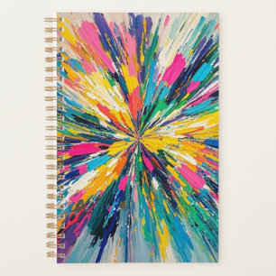 Expressive abstract colourful wall art poster deco planner