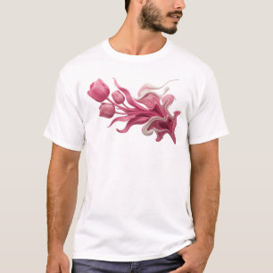 Expressive ABSTRACT FLOWER Art Design T-Shirt