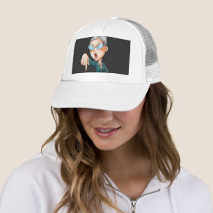 Expressive Angry Woman Art Trucker Hat