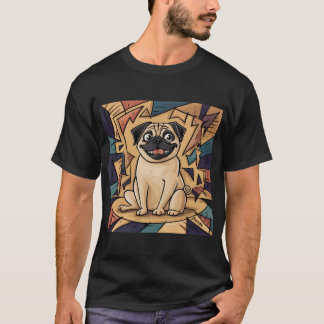 Expressive art for Pug lovers in 1950s and 1960s p T-Shirt
