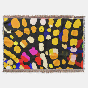 Expressive Color Play Pattern Throw Blanket