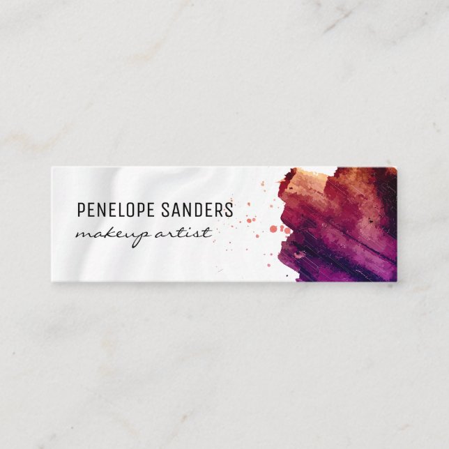Expressive Colour Brushed | Silk Drapery Mini Business Card (Front)