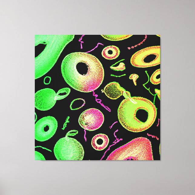 Expressive Colour Pattern Abstract Artistry Canvas Print (Front)