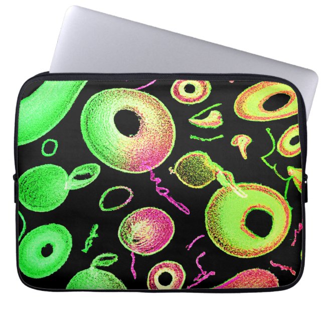 Expressive Colour Pattern Abstract Artistry Laptop Sleeve (Front)