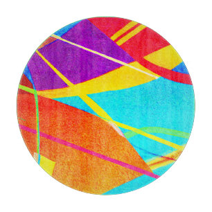 Expressive Colour Pattern Cutting Board