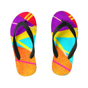 Expressive Colour Pattern Kid's Jandals