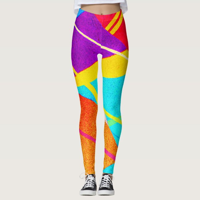Expressive Colour Pattern Leggings (Front)