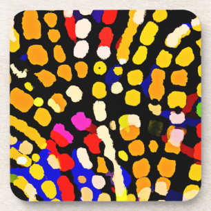 Expressive Colour Play Pattern Coaster