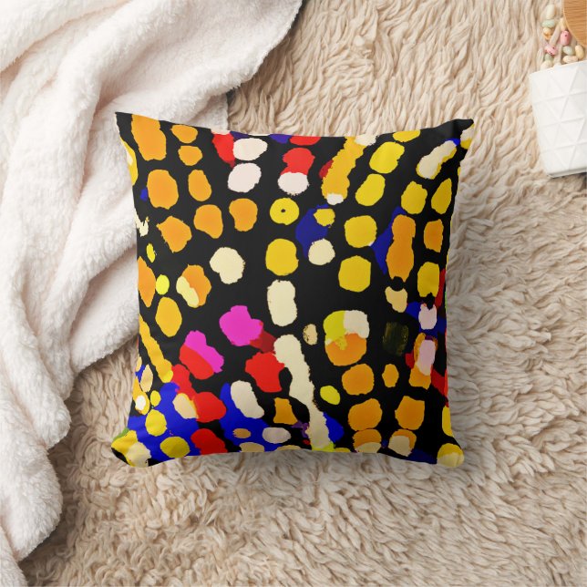 Expressive Colour Play Pattern Cushion (Blanket)
