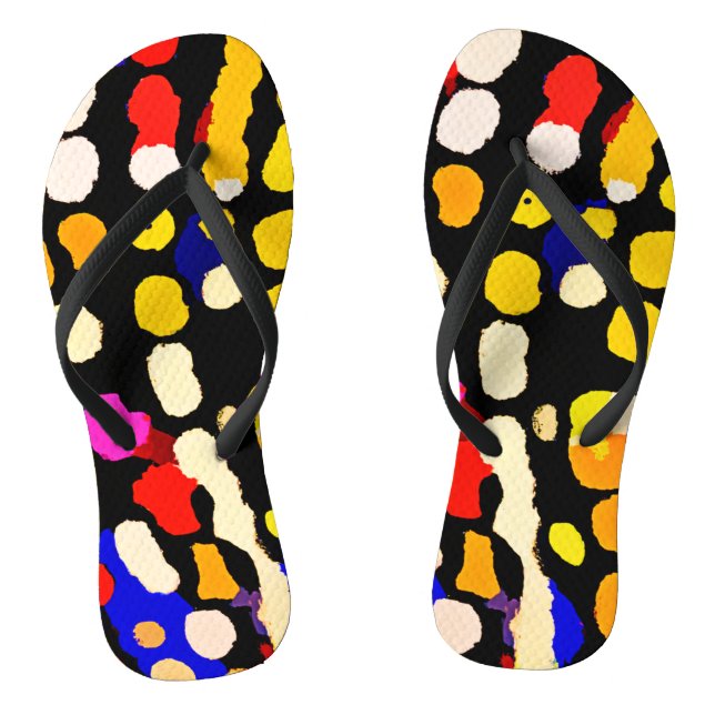 Expressive Colour Play Pattern Jandals (Footbed)