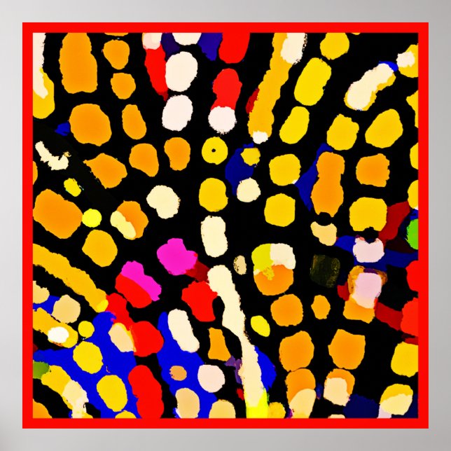 Expressive Colour Play Pattern Poster (Front)