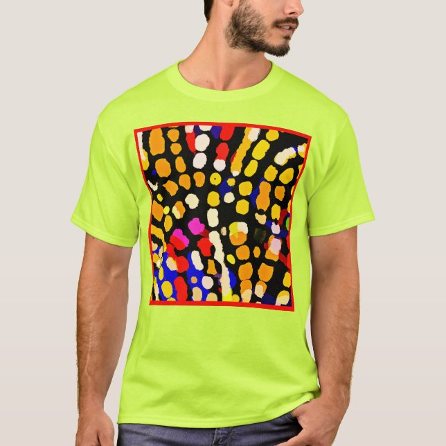 Expressive Colour Play Pattern T-Shirt (Front)