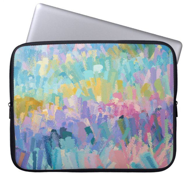 Expressive Colourful Foliage Laptop Sleeve (Front)