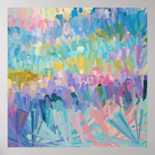 Expressive Colourful Foliage Poster