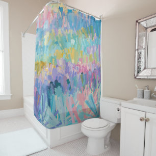 Expressive Colourful Foliage Shower Curtain