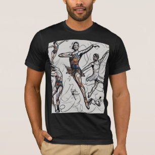 Expressive Dance Styles Black & White T-Shirt