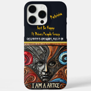 Expressive Design with Eye and Swirls iPhone 16 Pro Max Case