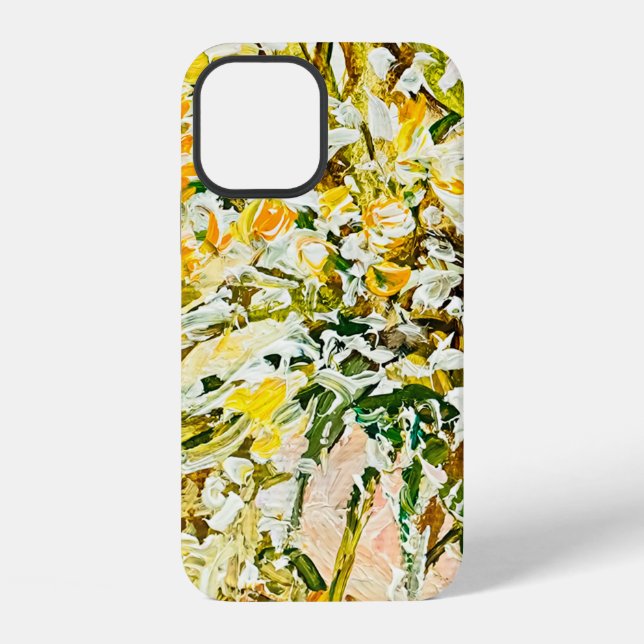 Expressive embossed paint on canvas, created using iPhone case (Back)
