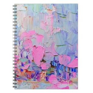 Expressive embossed paint on canvas, created using notebook
