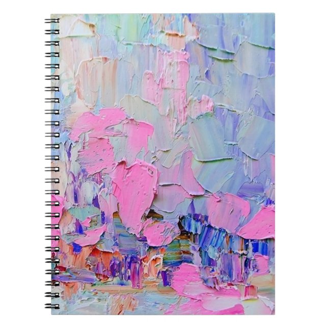 Expressive embossed paint on canvas, created using notebook (Front)