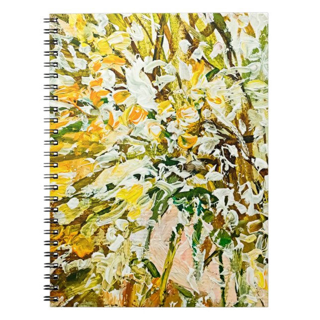 Expressive embossed paint on canvas, created using notebook (Front)