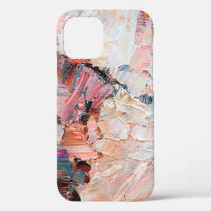 Expressive embossed pasty oil paints and reliefs. iPhone 12 case