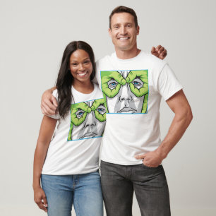 Expressive Faces, Green Hand, and Coloured Eyes T-Shirt