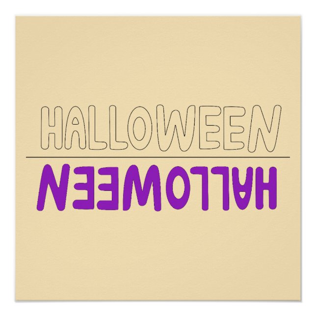 Expressive Halloween Typography with Fall Vibes Poster (Front)